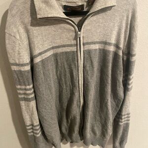 The Original Ben Sherman Wool Blend Classic Gray Zip-Up Sweater for Men Size‎ XL